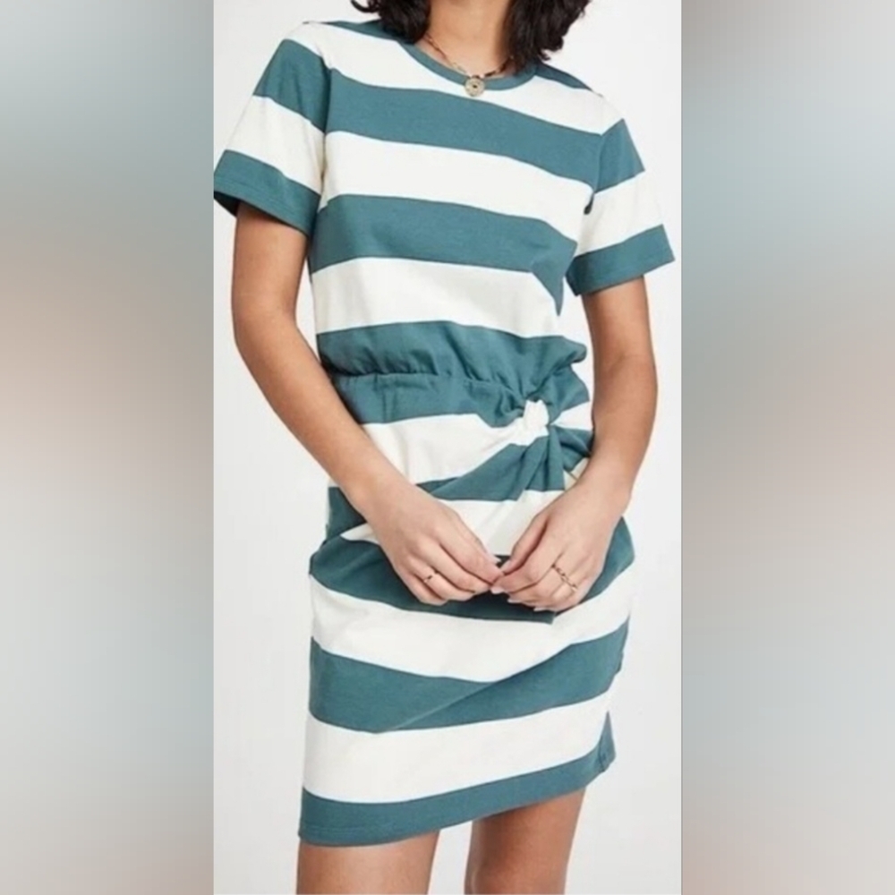 Veronica Beard Jeans Tyla Striped Knotted T-Shirt dress size XS